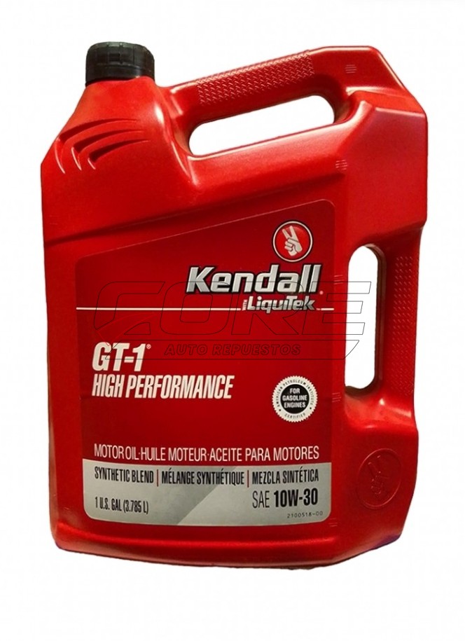 ACEITE KENDALL 10W30 GT-1 HIGH PERFORMANCE SEMI SINTETICO