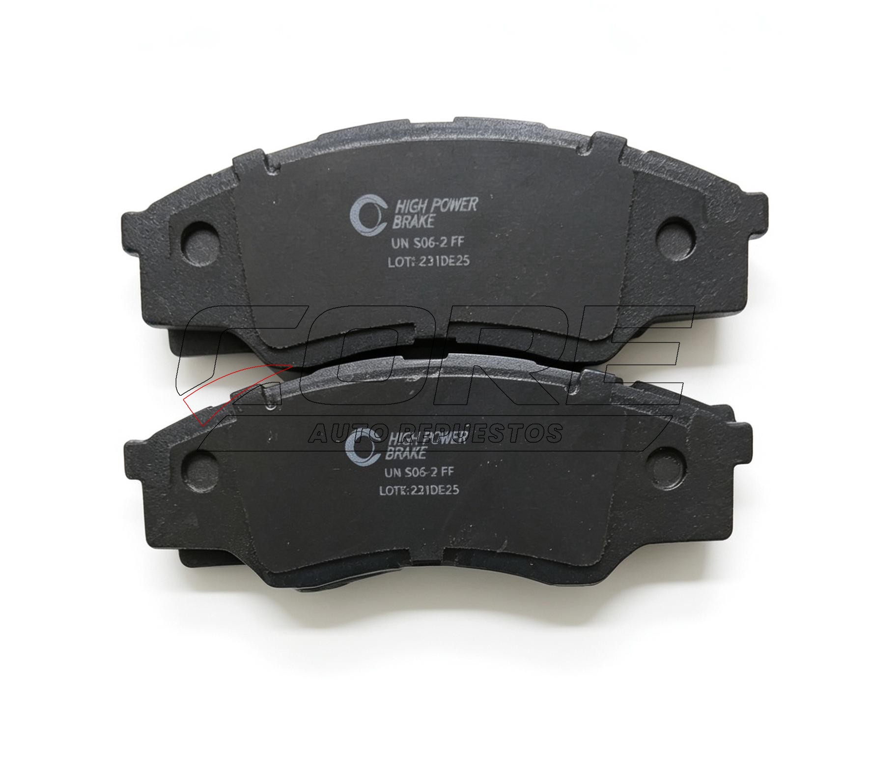 PASTILLAS DE FRENO CON LAMINAS ANTIRUIDO PARA TOYOTA HILUX VIGO 4X2 2.7L 2007-2011 CORTE PEQUEÑO