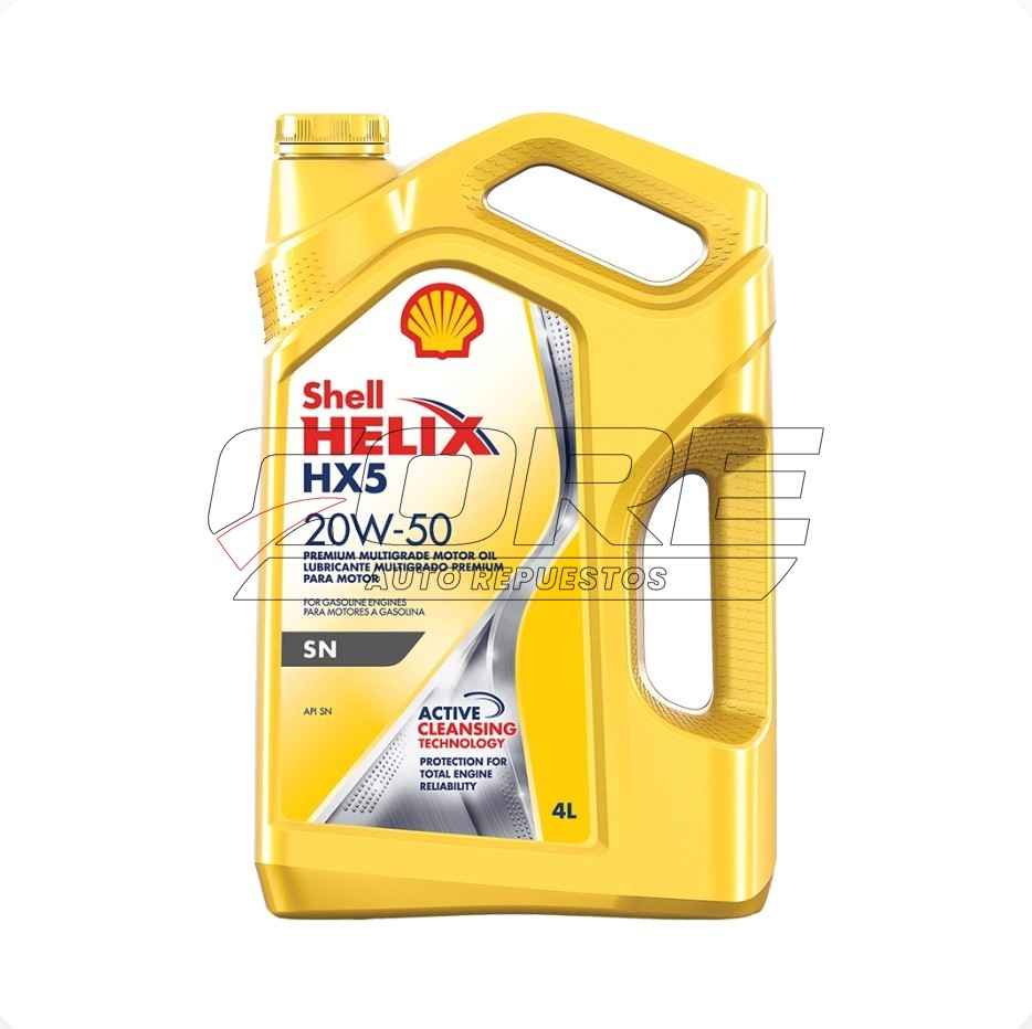ACEITE SHELL HELIX HX5 20W50 PREMIUM MULTIGRADO