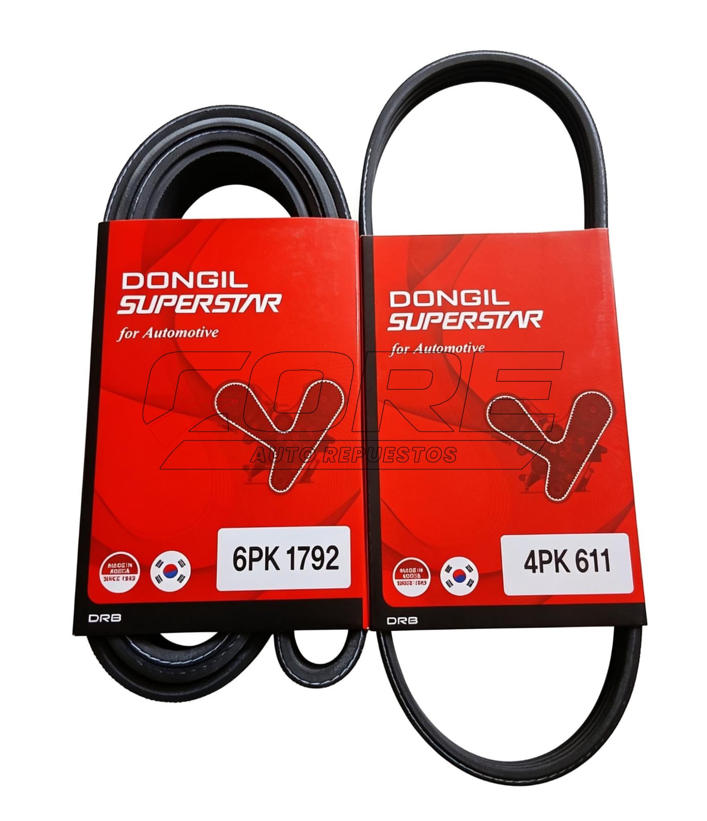 KIT DE BANDAS ACESORIOS 6PK1792 E HIDRAULICA 6PK611 PARA CHEVROLET SAIL 1.4L 