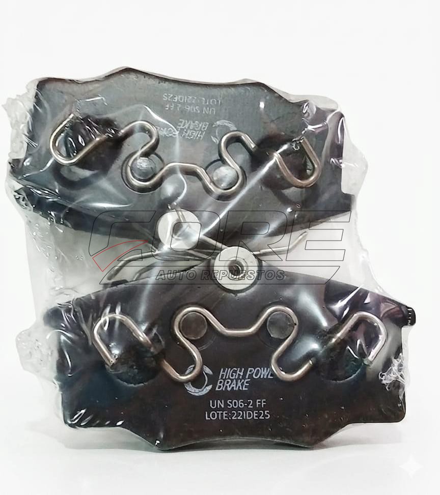 PASTILLAS DE FRENO DELANTERAS CON LAMINAS ANTIRUIDO PARA VW GOL, SAVEIRO