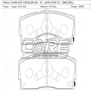 Pastillas de frenos Daihatsu  Charade 88-91 / Aplause 93-2000