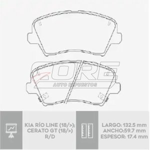 Pastillas de freno cerámica para Kia Cerato GT 2018 >
