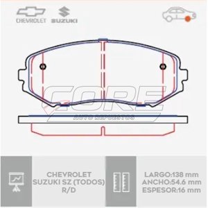 Pastillas de freno cerámica para Chevrolet Suzuki SZ todas