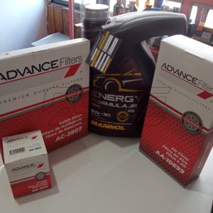 Aceite Mannol 5W-30 Full sintetico y filtros para Kia Soluto